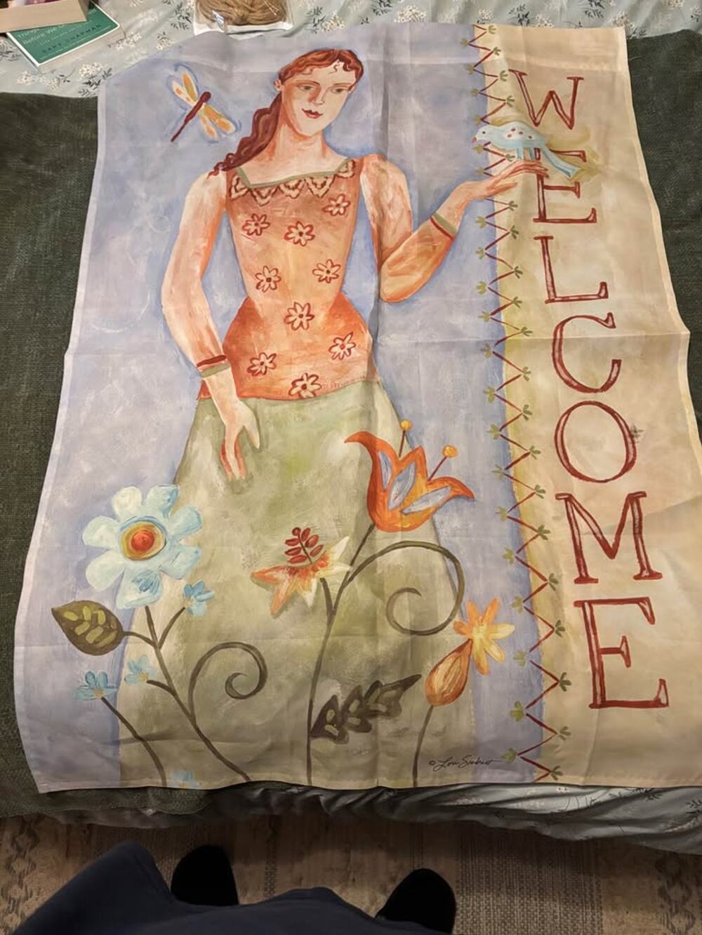Lori Siebert Welcome Garden Flag